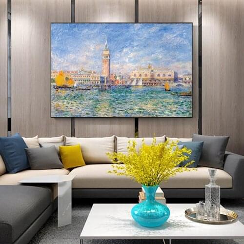 Pierre-Auguste Renoir Art Wall “The Doges' Plalace” Oli Painting Pictures Living Room Poster Print Canvas Paintings Home Decor