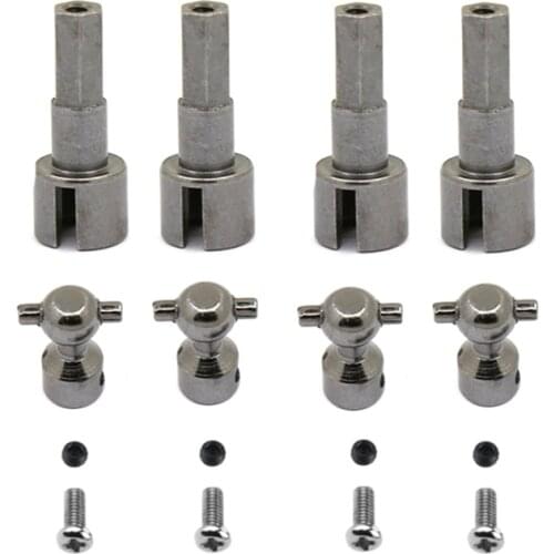 4 Set Metal Front Axle Drive Shaft CVD Wheel Axle Cup for WPL C14 C24 C34 B14 B24 B36 MN D90 MN99S RC Car Upgrade Parts