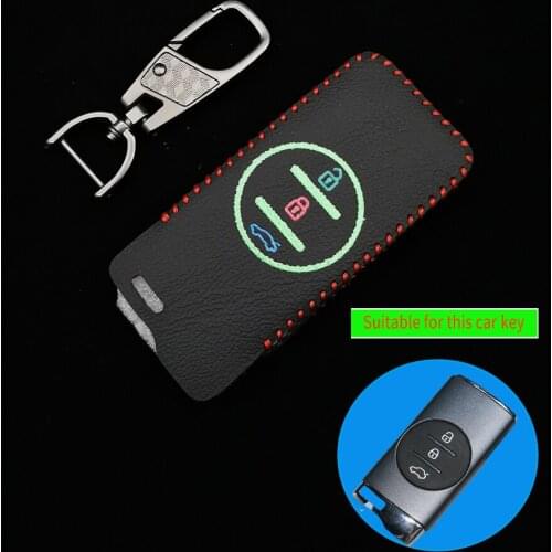 Leather Smart Remote Shell Key Cover Case For Chery Tiggo 8 Arrizo 5 Pro Gx 5x Eq7 Chery Tiggo 7Pro 2020 3 Button Accessories