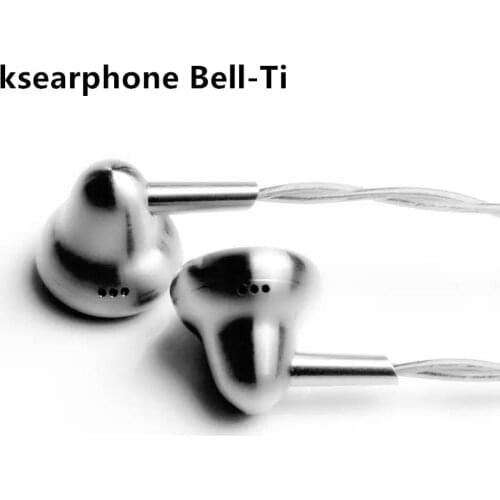 Ksearphone Bell-Ti 3.5mm DJ Bass HIFI Metal Earphone 15mm Dynamic Driver Ks Earphone Headset Flagship HiFi Earbud