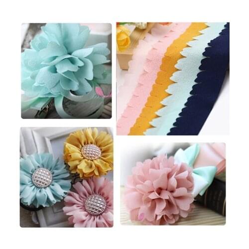 David accessories 3x95cm Plain Chiffon Ribbon with Fabric for Wedding Invitation Bouquets Handmade Hairbow,1Yc10263
