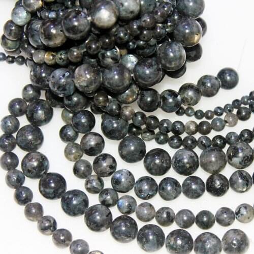 Bulk Wholesale Black Labradorite Natural Stone Beads Round Loose Spacer Beads 4mm 6mm 8mm 10mm Jewelry DIY Bracelet Necklace