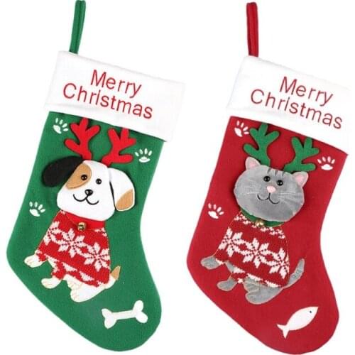 Christmas Stocking Cute Xmas Classic Hanging Candy Bags Christmas Decorations Home Tree Decor Ornament Dropship