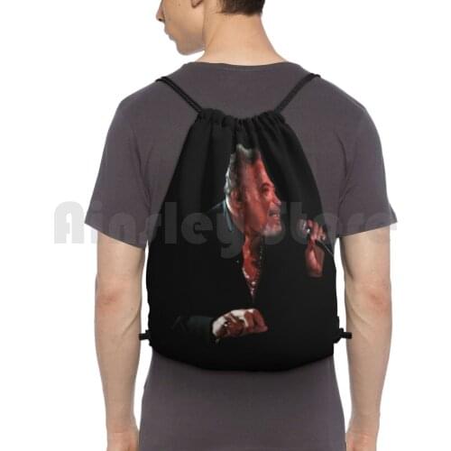 Sir Tom Backpack Drawstring Bag Riding Climbing Gym Bag Music Performance Singing Sir Thomas John Wooward Tom Jones 1960S