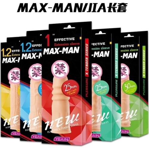 Silicone Penis Enlargement Condoms Penis Extension Sleeves for Adults Intimate Goods Reusable Condom Cock Rings Penis Stretcher