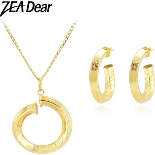 ZEA Dear Jewelry Copper Jewelry Sets For Women Big Round Jewelry Necklace Pendant For Party Engagement Classic Jewelry Findings