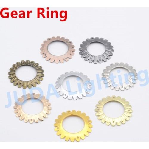 Gear ring metal cover cap for chandelier refit Wall Sconce Mount led pendant light gold decorative cap Lighting accessories diy