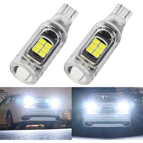 2x Super Bright Reverse Back Parking Lamps T15 LED W16W Car Light Bulb 920 921 600LM Canbus Auto Polarity Free White 6000K 12V