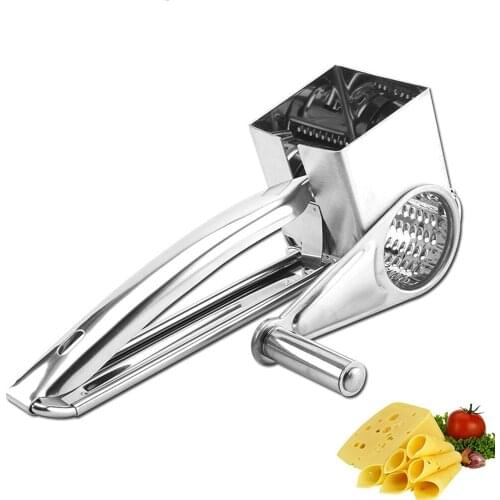 3 In 1 Cheese Grater Handheld Multipurpose Stainless Steel 3 Drums Blades Cheese Garlic Slicer Butter Cutter Kichen Accessories