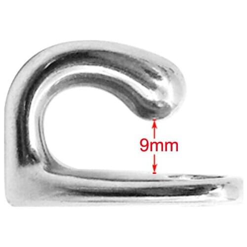 Pieces of 6 Silver Stainless Steel Hanger Coat / Hat Hook for Marine Home Decor