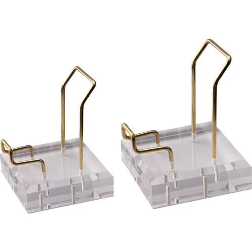Acrylic Display Stand for Mineral Specimens Ore Geode Crystal Ball Cluster Agate Collectibles Stones Metal Arm Holder
