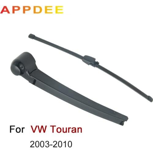 APPDEE Wiper 16" Rear Wiper Blade & Arm Set Kit Fit For VW Touran 2003-2010 Windshield Windscreen Rear Window