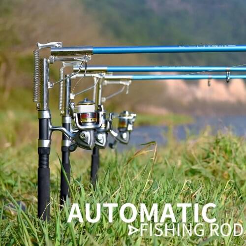 Automatic Fishing Rod (Without Reel) Sea River Lake Stainless Steel Automatic Fishing Rod Fish Pole 1.8m 2.1m 2.4m 2.7m