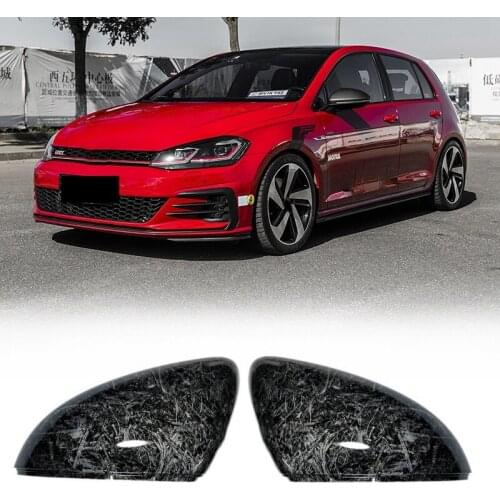 Car Forged Carbon Pattern Side Wing Mirror Cover for Golf 7 MK7 7.5 GTD R GTE VII Cap E-Golf Sportsvan 2013-2019
