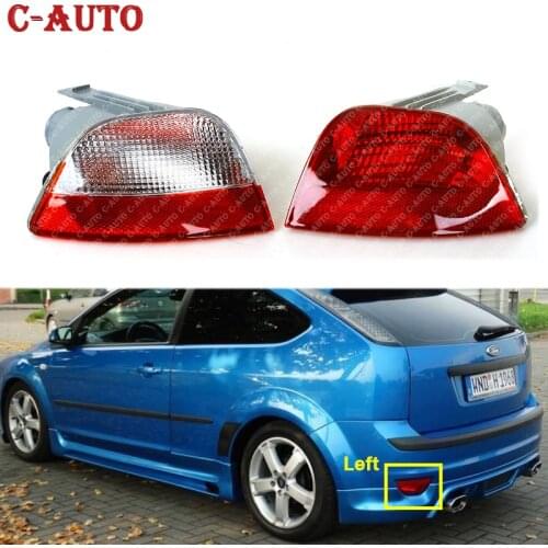 Car Rear Bumper Fog Light Lamp For Ford Focus 2005 2006 2007 2008 Hatchback 5-Door Reflector Tail Light Lamp Without Bulbs