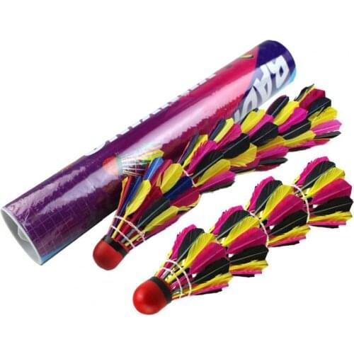 11PCS/Barrel duck feather badminton outdoor indoor sports badminton white training game flight is stable, durable and convenient