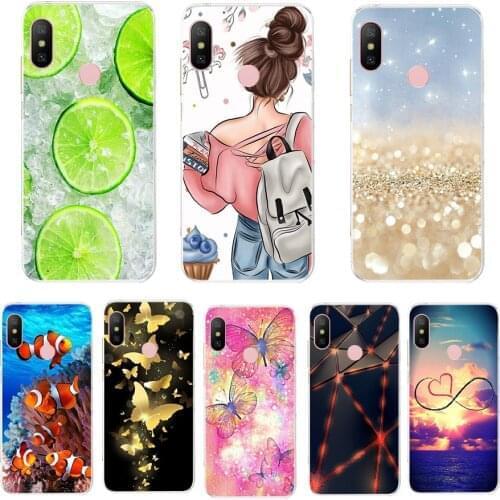 Silicone Phone Case for Xiaomi MI A2 Lite Case Cartoon Soft TPU Back Cover Phone Shell for Xiomi MI A2 LITE Bumper