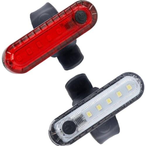 Deemount Bicycle Rear Visual Warning Lamp 5LED Latern Seatpost Mount Tilting Degree Adjustable USB Rechargeable