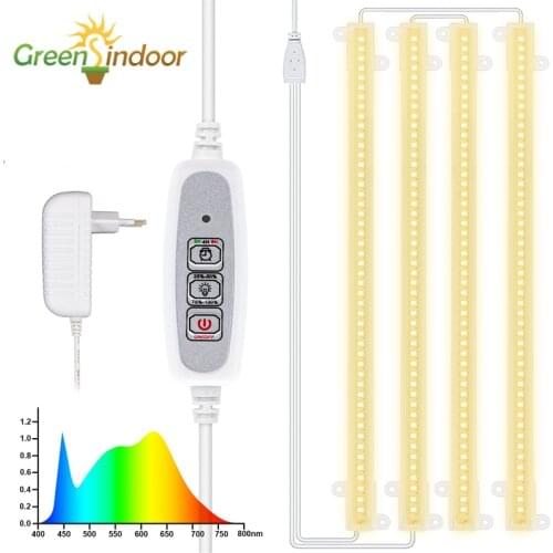 4PCS Cultivation Led Grow Light Phytolamp For Orchids Full Spectrum Dimmable Growing Lamp White Led Strip 12V Timming Plant Lamp