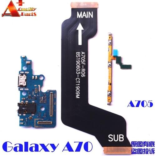 For Samsung Galaxy A70 A705F A705DS A705FN power volume side button strip mainboard LCD USB charing board microphone flex cable