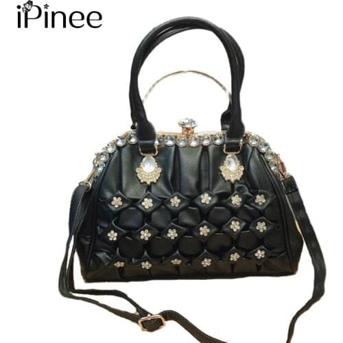 IPinee Fashion women bag 2021 new fashion lady shoulder bags designer diamond handbags high quality bags woman purses