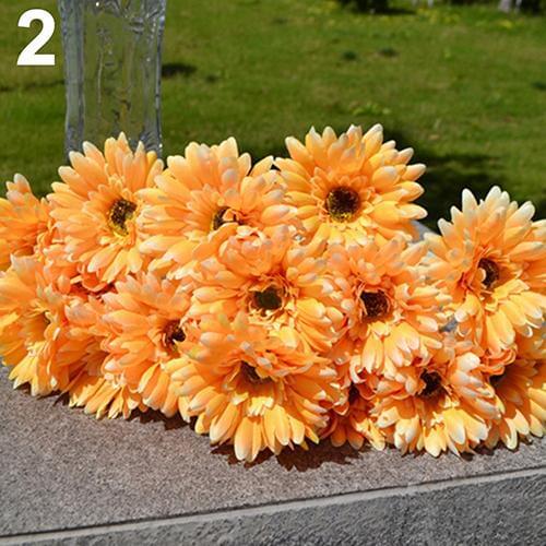 1 Pc Artificial Silk Gerbera Flower Wedding Party Bouquet Home Garden Decor Свадебный Декор