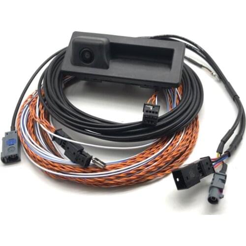 Rear View Trunk handle Camera with Highline Guidance Line Wiring harness For Audi A4 B9 2017-2019 3V0827566L 3V0 827 566L