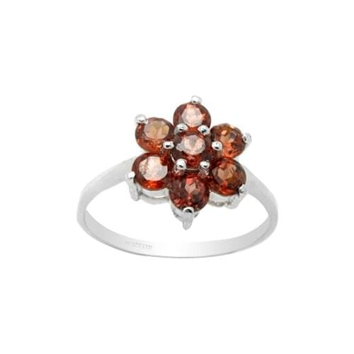 925 Silver Garnet Jewelry 7 Pieces 2mm Natural Garnet Simple Silver Garnet Ring for Daily Wear
