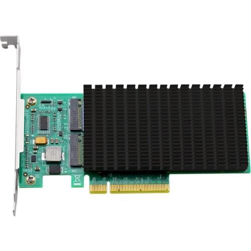 ANM22PE08 NVMe Controller PCIe to M.2 Dualport with headsink ( not with ssd )