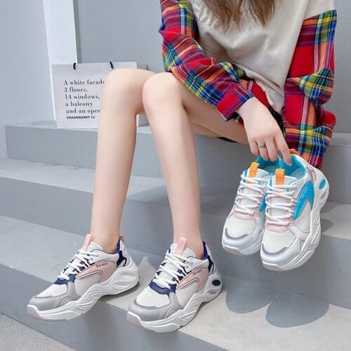 Women Sport Shoes 2021 Autumn Fashion Breathable Sneakers Ladies Increase Running Shoes Women Vulcanize Shoes Zapatos Deportivos