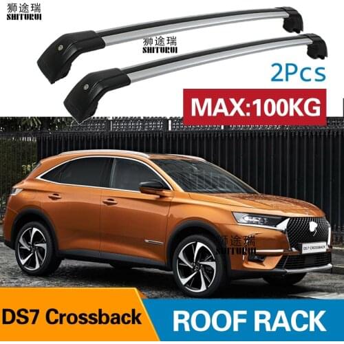2Pcs Roof bars For CITROEN DS7 Crossback 2018+ 2019+ Aluminum Alloy Side Bars Cross Rails Roof Rack Luggage SUV