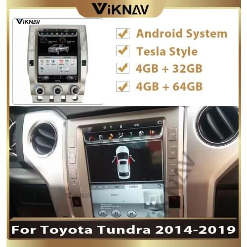 Viknav multimedia player auto For-Toyota Tundra 2014-2019 Android system vertical screen Car GPS radio stereo video player
