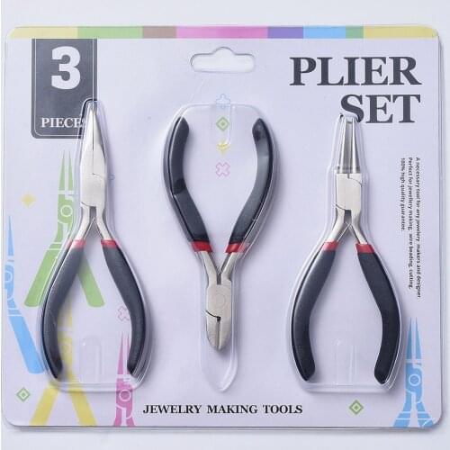 3pcs Carbon Steel Jewelry Pliers Sets DIY Jewelry Tools & Equipments For Jewelry Making 11~12.5cm