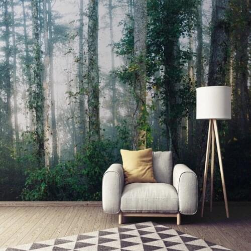 Custom 3D Photo Wall Papers Home Decor Nature Landscape Nordic Forest Living Room Sofa Bedroom Wallpaper Mural Papel De Parede