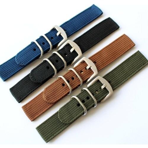 MERJUST 18MM 20MM 22MM 24MM Brown Blue Green Black Simplicity Nylon Watch band Strap For Military Watch wristband Bracelet