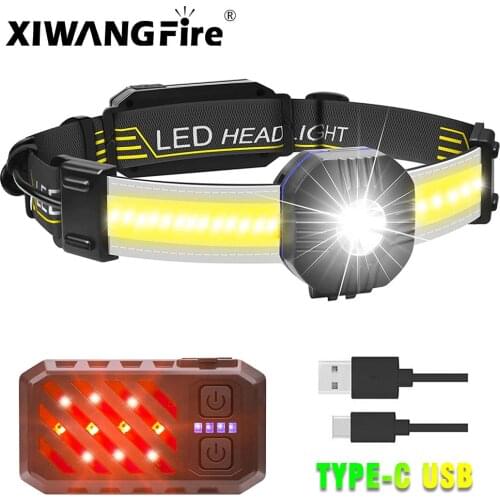 Xiwangfire New Product Led Light Running Headlight Rechargeable Head-mounted Strong Light Outdoor Fishing Light Cob Headlight