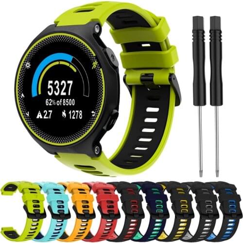 Watch Strap For Garmin Swim 2 Forerunner 45 45S Silicone Bracelet Soft Wristband Adjustable Smartwatch Accessories With Tools