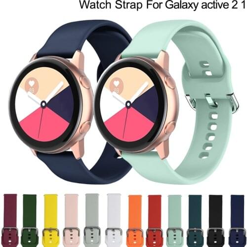 Strap Silicone sport watch band For Galaxy watch active 2 1 Gear sport smart watch strap watch Replacement strap band 20MM