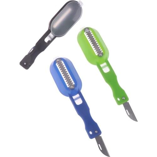 Fish Skin Brush Fast Remove Fish Scale Scraper Planer Tool Fish Scaler Fishing Knife Cleaning Tools Kitchen Cooking Accessories