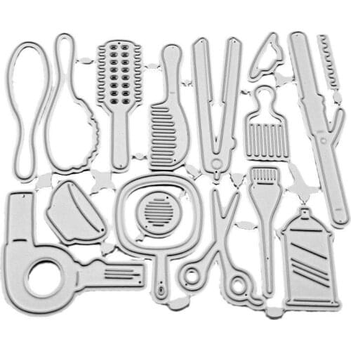 Dies 2021 Barber Tools Metal Cutting Dies Diy Dies Photo Album Cutting Dies Scrapbooking Stencil Die Cuts Card Making