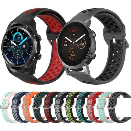 Silicone Band For TicWatch E3 Smartwatch Wristband For TicWatch Pro 2021 2020/Pro 3 GPS/GTX/S2/E2 Sport Strap Watchband Bracelet