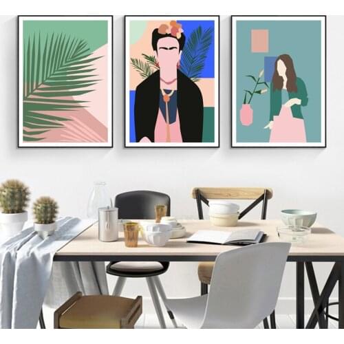 Nordic Abstract Canvas Painting Famous Figure Picture Printed Modern Wall Art Home Decor Poster Living Room Girl Bedroom