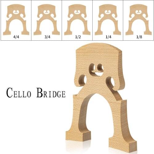 Standard Maple Cello Bridge Maple Bridge For Practice Use 4/4 3/4 1/2 1/4 1/8 Cello Bridge