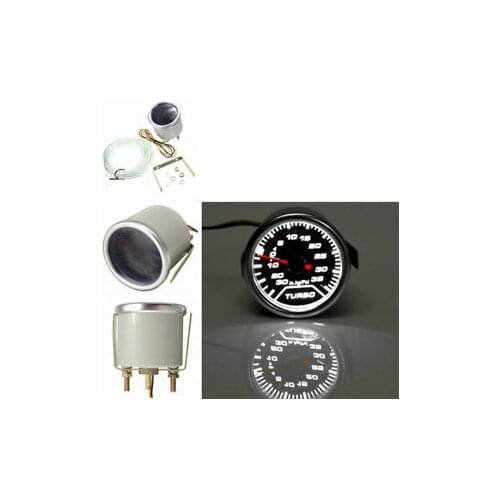 2" 52mm Automotive Motor Universal Psi Turbo Boost Gauge Meter Smoke Tint Len LED