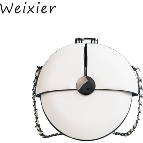 WEIXIER 2019 new fashion woman bags, round messenger bag, simple Korean version women bag, trend shoulder bag. LQ-18