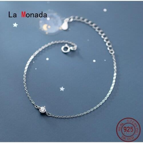 La Monada Single Bead Bracelets For Women Silver 925 Sterling Jewelry Fine 925 Sterling Silver Womens Bracelet Female