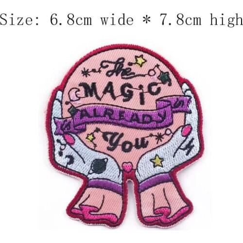 1pc Free Shipping Earth 7.8cm High Embroidery Patch Iron On Sew On/Sticker/Rainbow/Ribbon/Stars/We Are On Same World