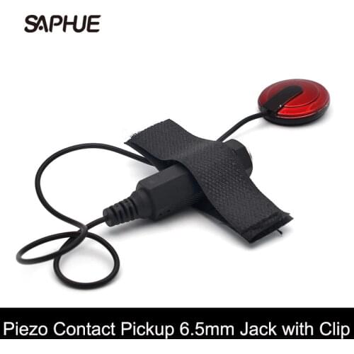 Piezo Contact Pickup 6.5mm Jack with Clip for Guitar Violin Banjo Mandolin Ukulele Stringed Instruments Universal