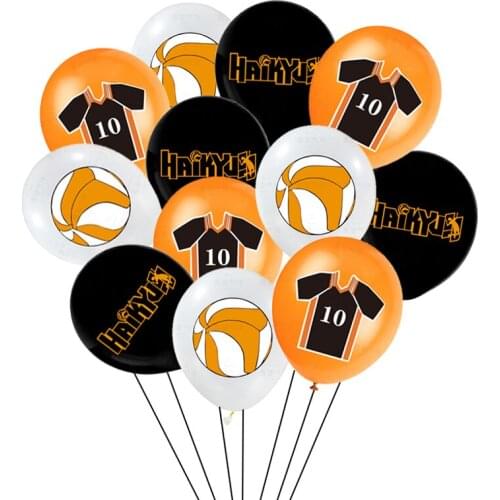 12/24Pcs/lot Haikyuu Balloons Anime Tobio Kageyama Hinata Shoyo Haikyuu!! Latex Birthday Balloons Kids Ballon Air Globos Toy