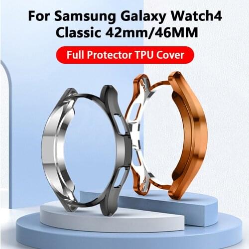 2021 New Protective Case for Samsung Galaxy Watch 4 Classic 42MM 46mm Soft TPU Protective Bumper Cases Watch Accessories